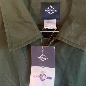 Green Coveralls/Jumper/ long sleeve NWT! Flare/wide leg style adjustable.